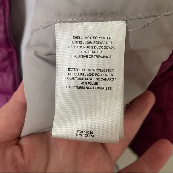 Lole Down Filled Hooded Longline Puffer Coat Jacket Magenta Size Medium - Picture 6 of 6